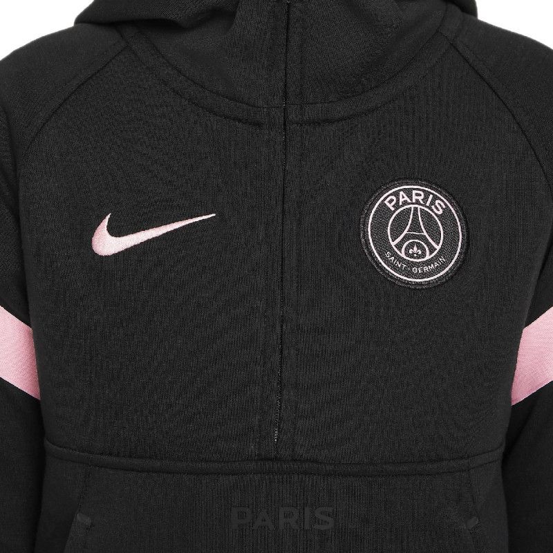 Psg Y Travel Flc Sudadera con capucha - Sudadera textil junior - Negro SUDADERA TEXTIL JUNIOR Nike
