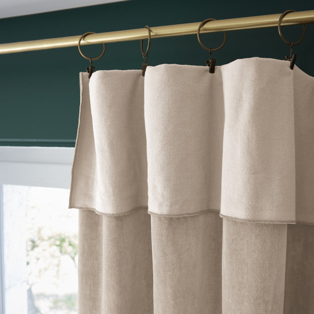 Adjustable curtain + ring CÉSAR Pampa cotton velvet - L'Effet Papillon - The Bradery
