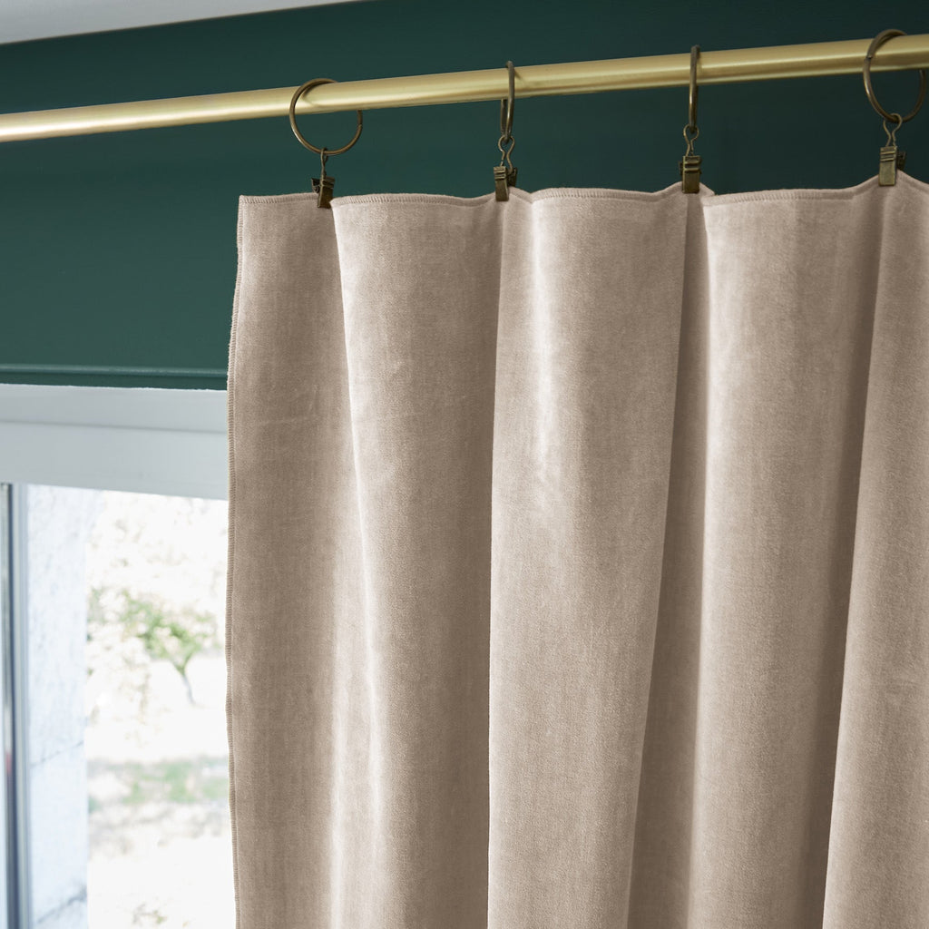 Adjustable curtain + ring CÉSAR Pampa cotton velvet - L'Effet Papillon - The Bradery