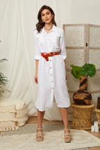 Vestido Blanco - Mujer VESTIDOS y FALDAS Around Linen