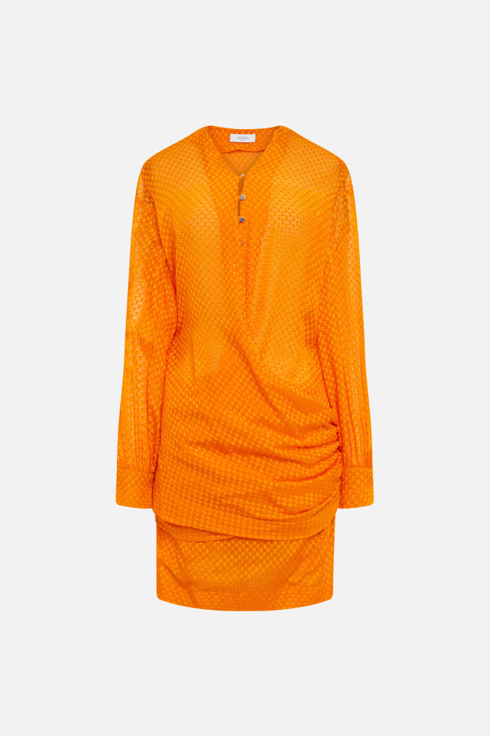 Robe Darlene Cut Yarn - Orange
