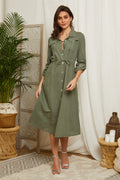 Vestido Caqui - Mujer VESTIDOS y FALDAS Around Linen