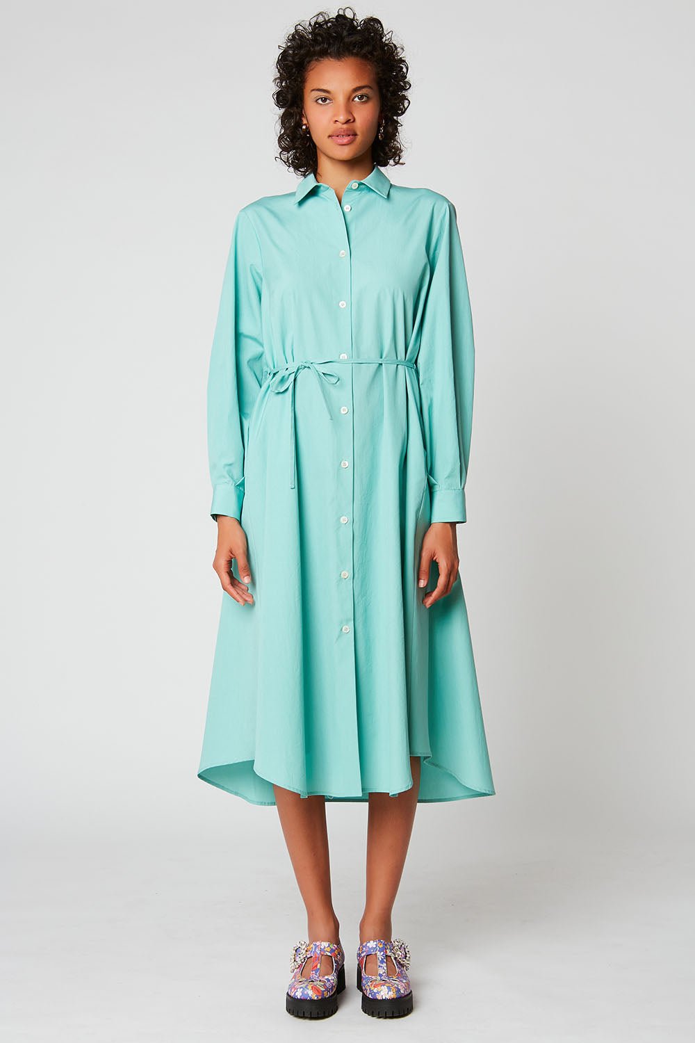 Long Cotton Poplin Dress Trapeze Cut - Paul & Joe - Paul & Joe* - The Bradery