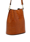 Bolso de hombro Bruna Croco - Camel - Maison Heritage - The Bradery