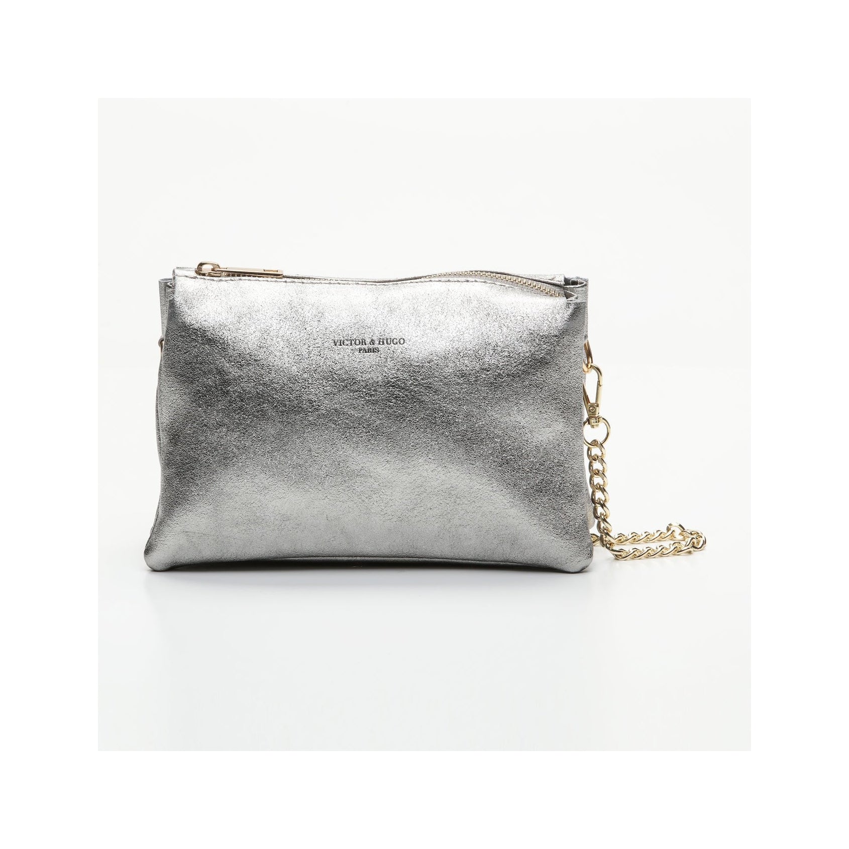 Bolso Bandolera Perla - Plata - Victor & Hugo -La Bradery