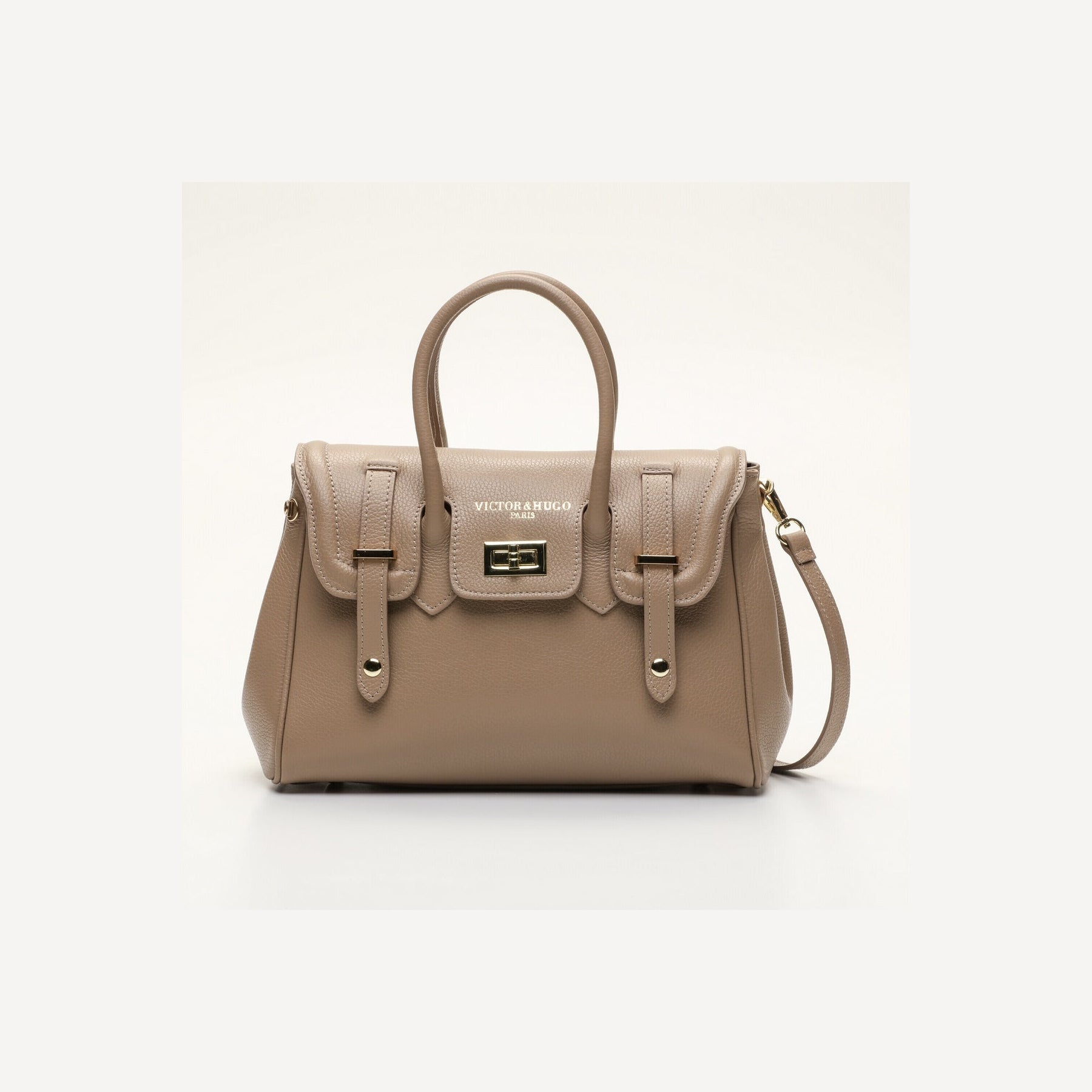 Bolso de mano Malette Ondine - Taupe claro - Victor & Hugo -La Bradery