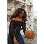 Sac Bandoulière Mina - Camel - Victor & Hugo - The Bradery