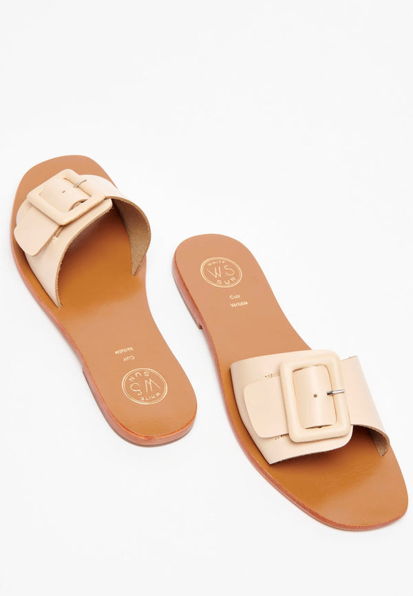 Ardashir Sandals - Beige - Women White Sun Sandals