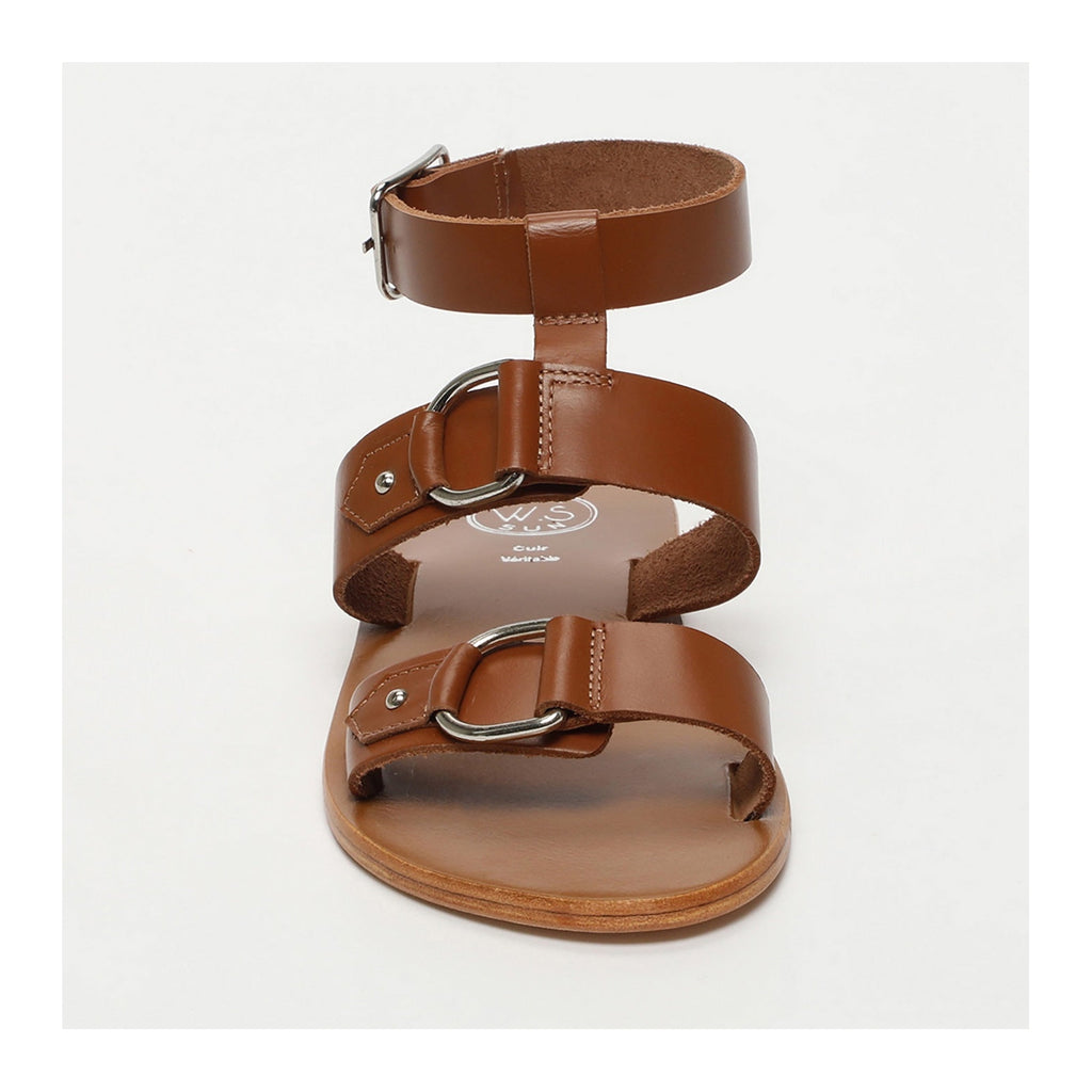 Bharathi Ankle Strap Sandals - Camel SANDALS White Sun