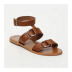Bharathi Ankle Strap Sandals - Camel SANDALS White Sun