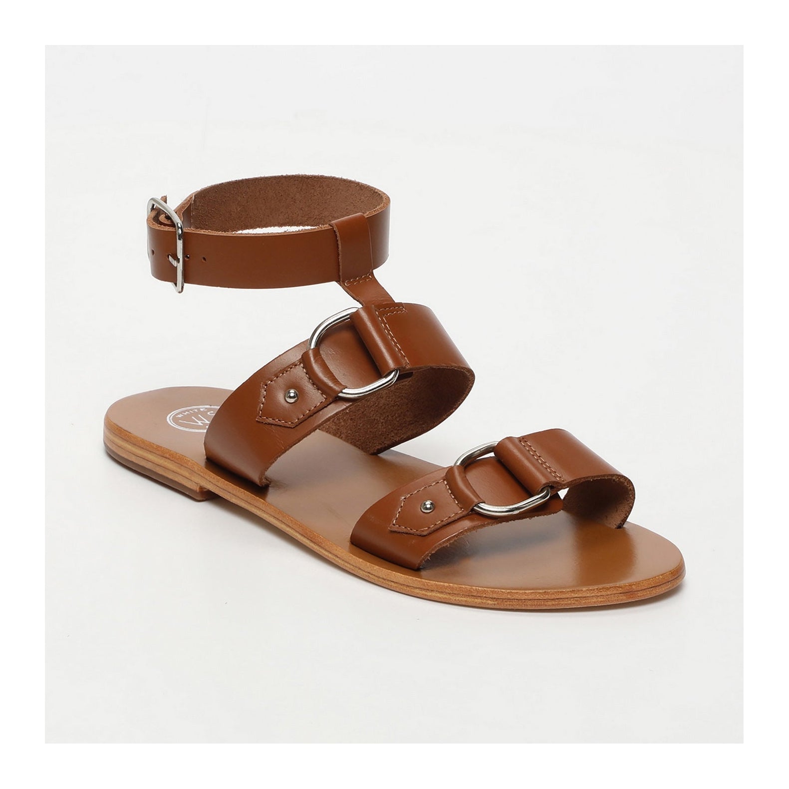 Bharathi Ankle Strap Sandals - Camel SANDALS White Sun