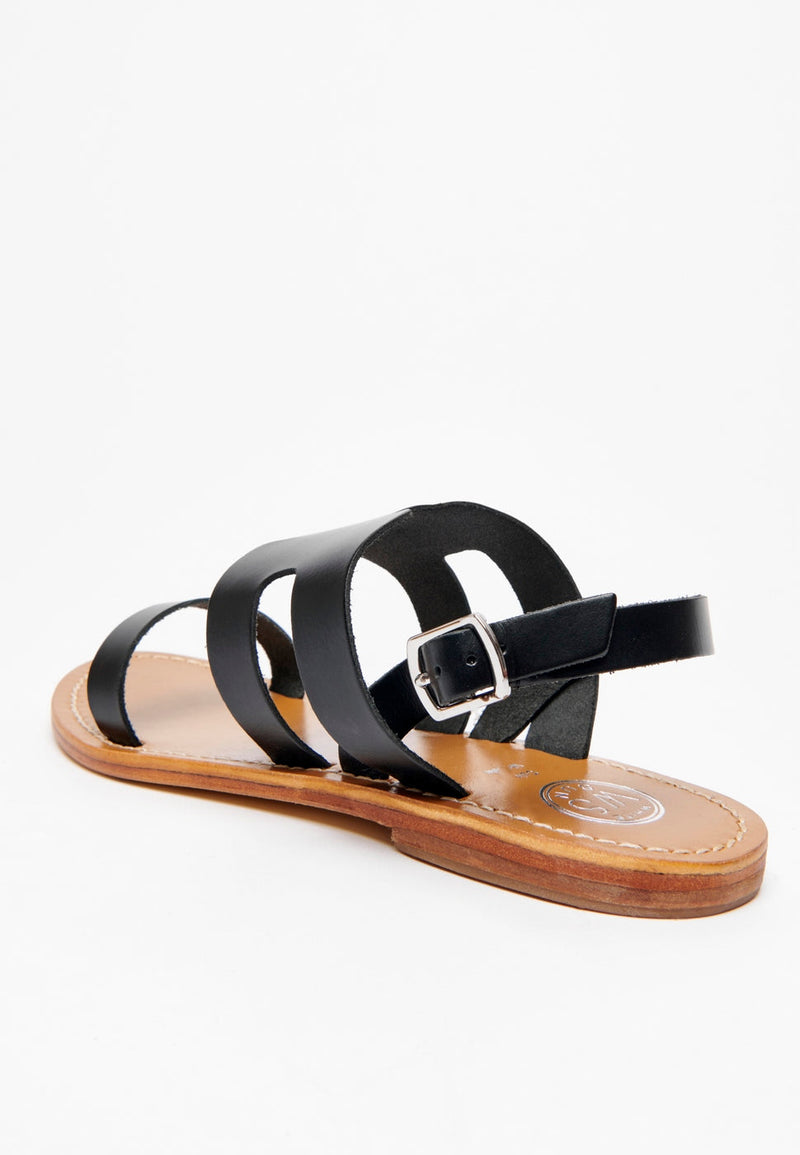 Davitza Sandals - Black - Women White Sun Sandals