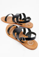 Davitza Sandals - Black - Women White Sun Sandals
