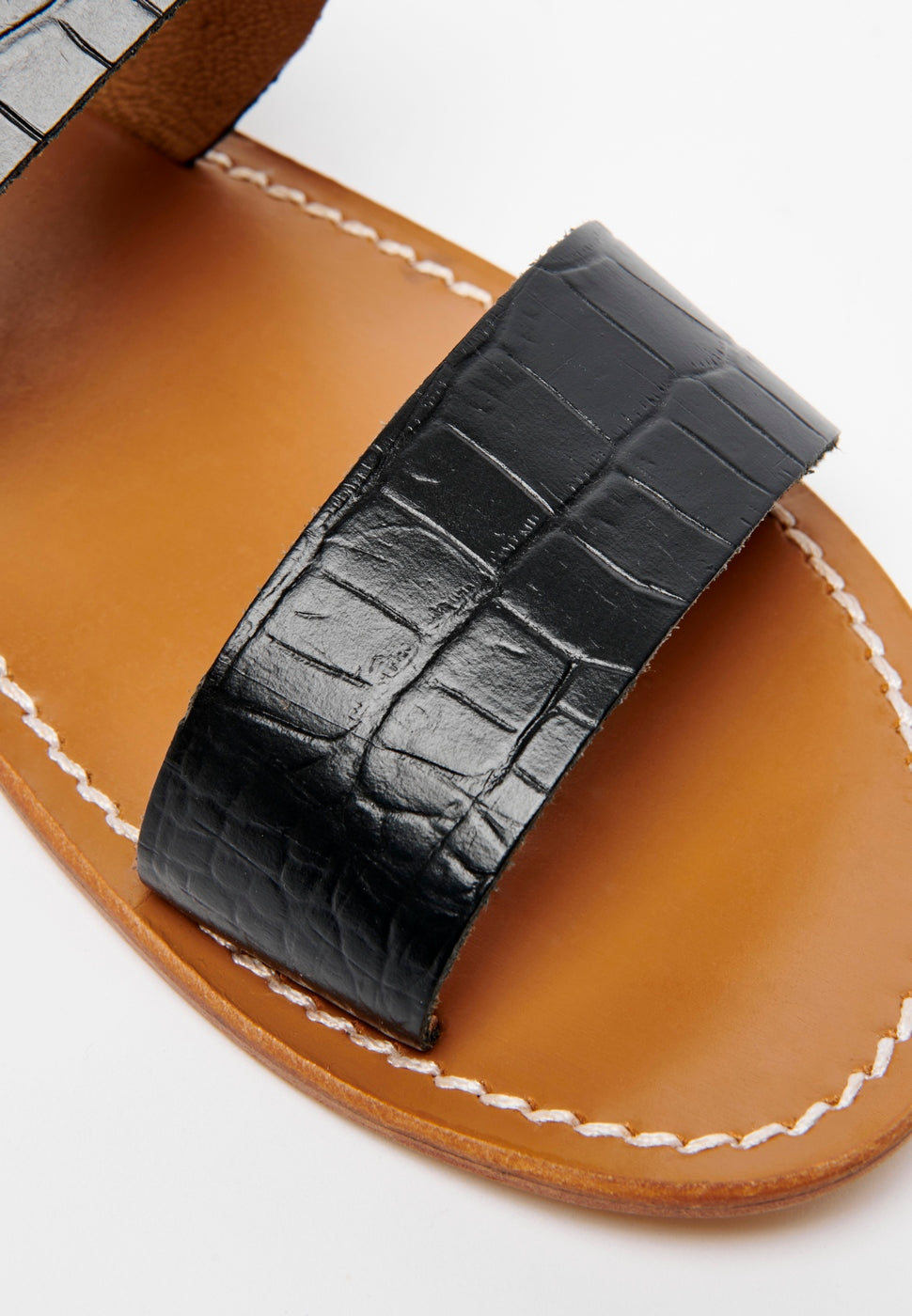 Sandales Diletta - Black Croco - Femme Sandales White Sun
