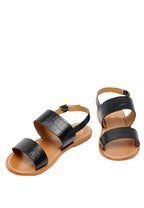 Sandales Diletta - Black Croco - Femme Sandales White Sun