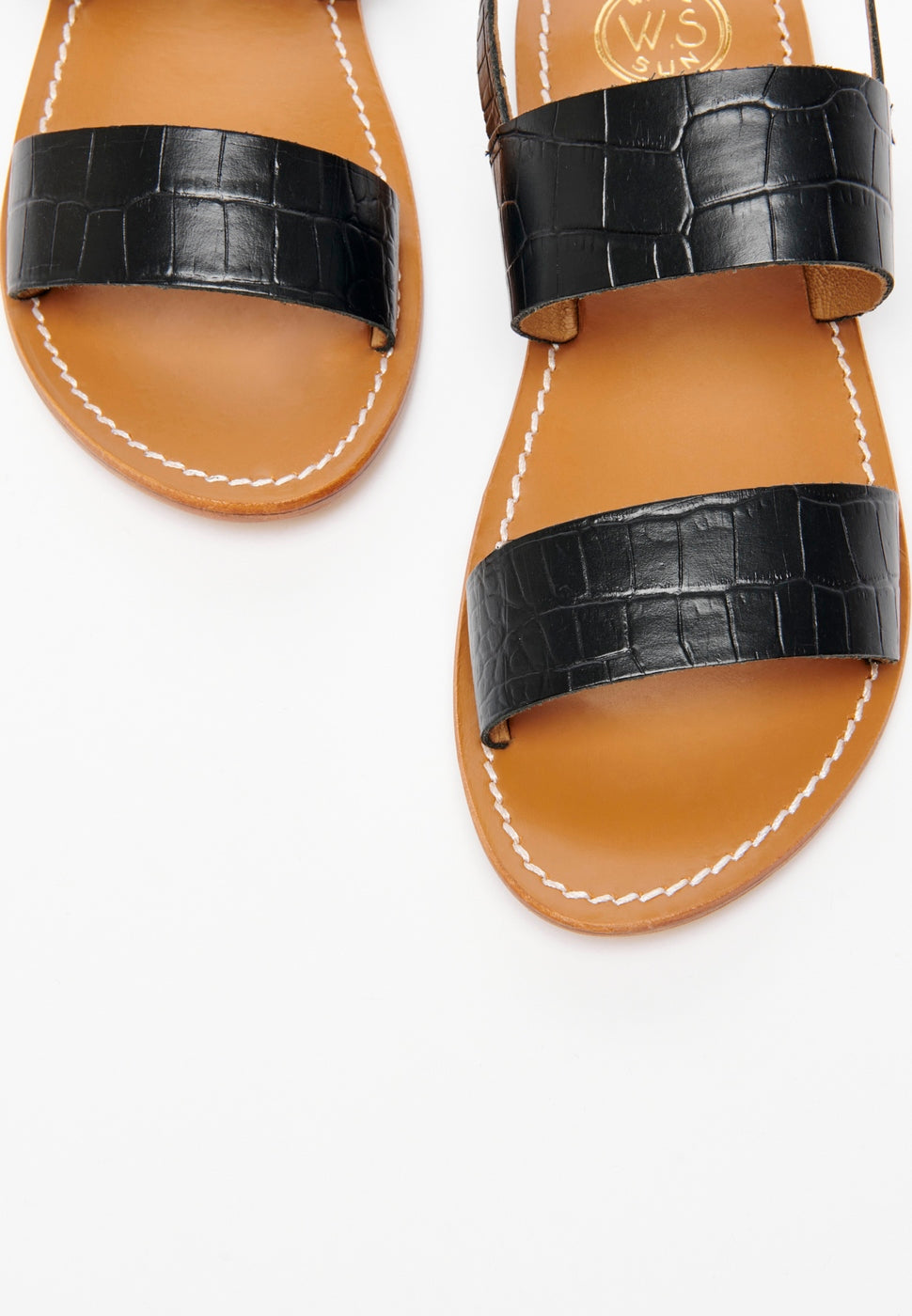 Sandales Diletta - Black Croco - Femme Sandales White Sun