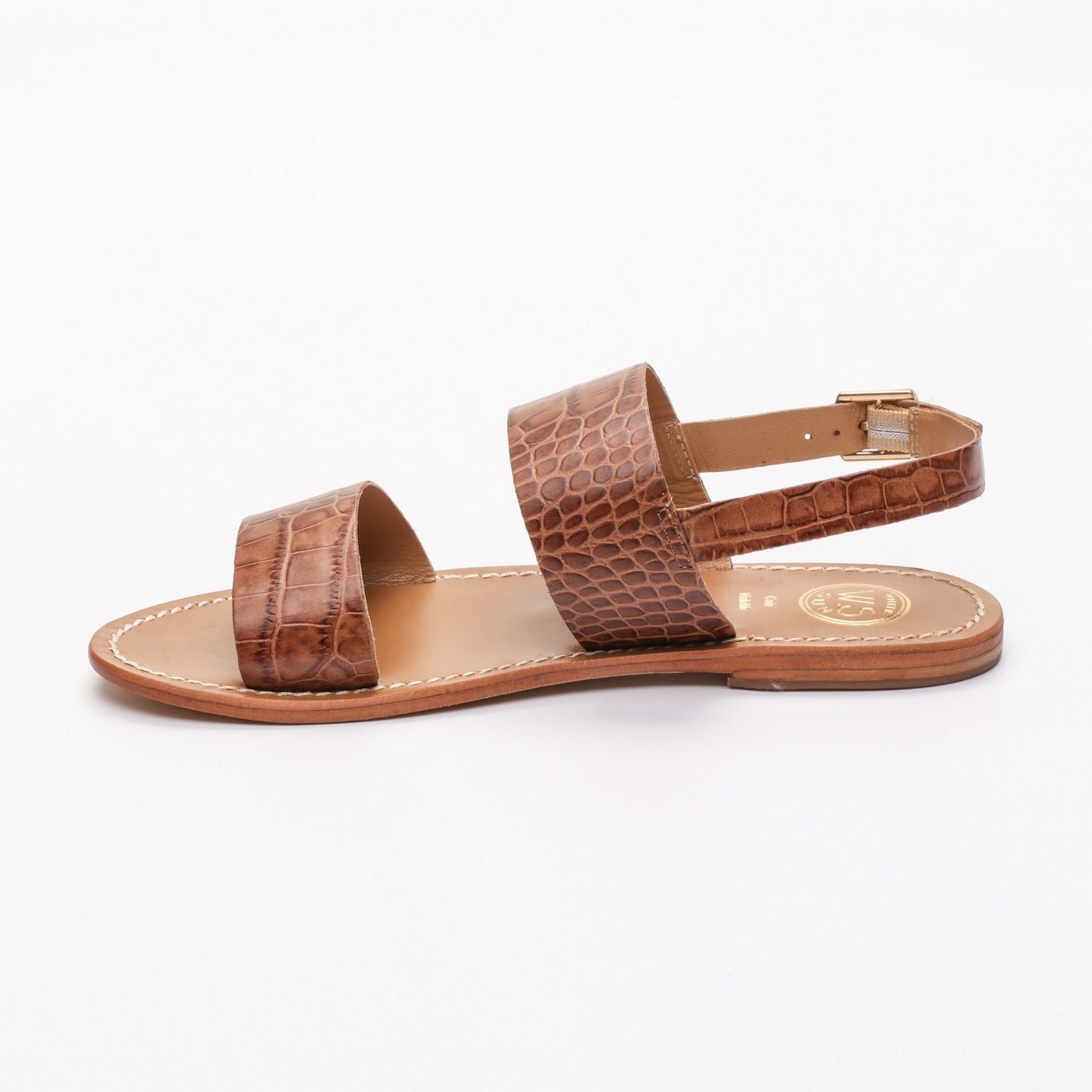 Diletta Sandals - Tan Croco - Women - White Sun - White Sun* - The Bradery