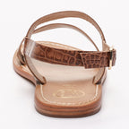 Diletta Sandals - Tan Croco - Women - White Sun - White Sun* - The Bradery