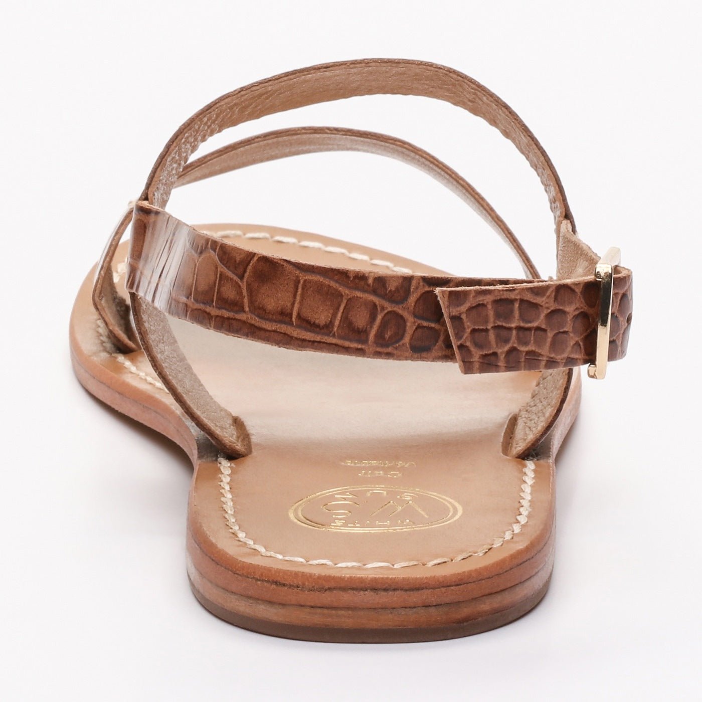 Diletta Sandals - Tan Croco - Women - White Sun - White Sun* - The Bradery