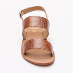 Diletta Sandals - Tan Croco - Women - White Sun - White Sun* - The Bradery