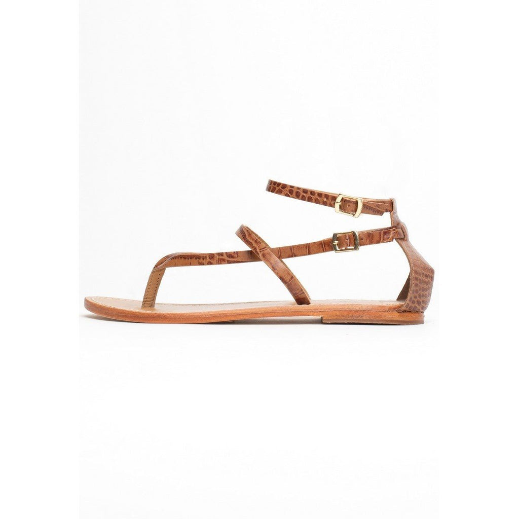 Entre-Doigts Mosholu Sandals - Tan Croco Entre-Doigts Sandals Les Bagatelles