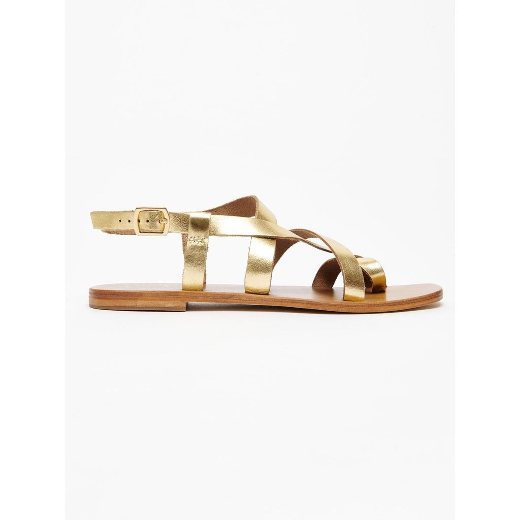 Sadina Toe Sandals - Dark Gold White Sun Toe Sandals