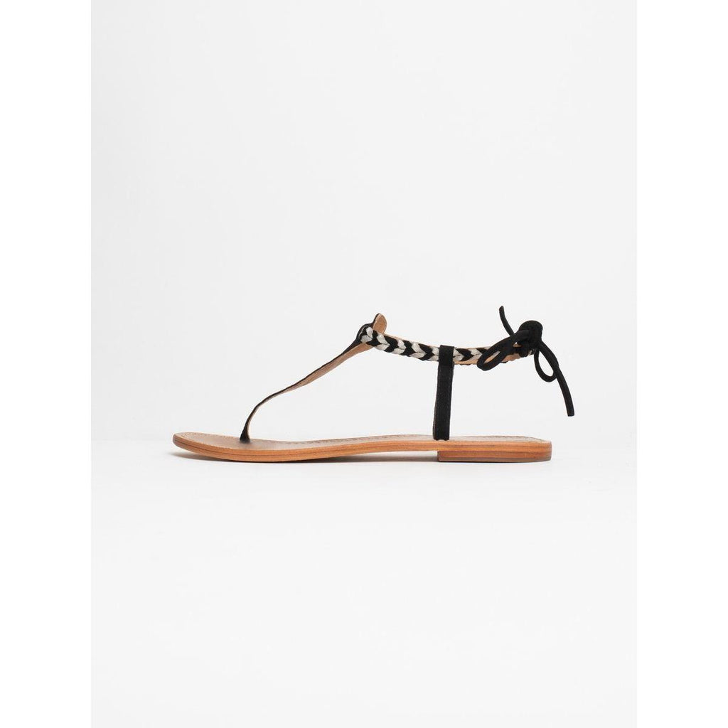 Sandalias Entre-Doigts Smith - Negro+Plata Sandalias Entre-Doigts Les Bagatelles