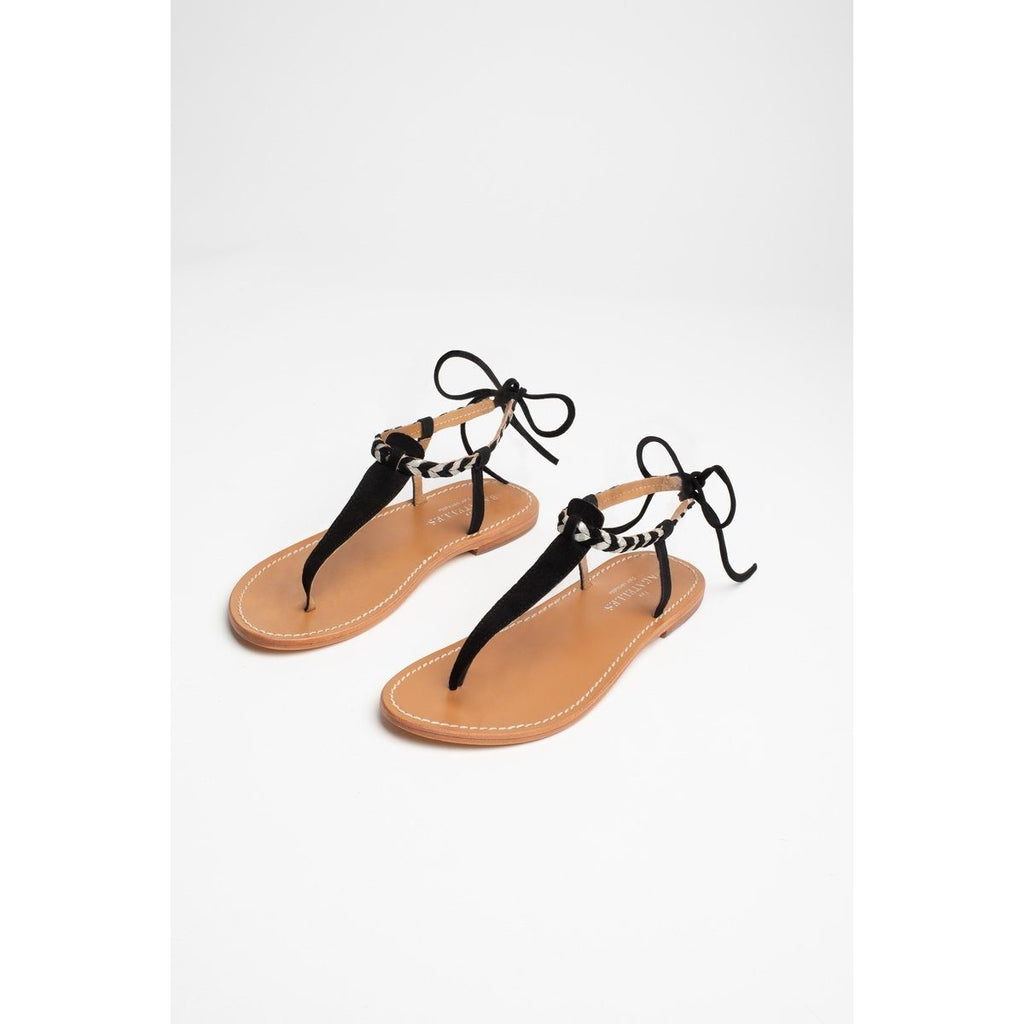 Sandalias Entre-Doigts Smith - Negro+Plata Sandalias Entre-Doigts Les Bagatelles