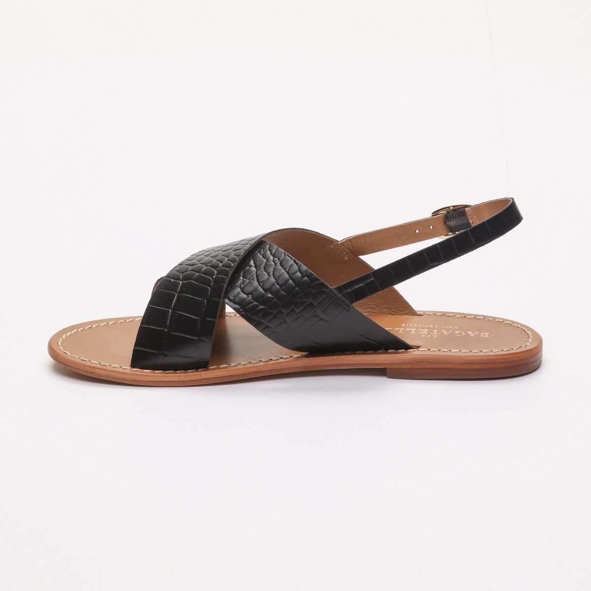 Sandales Essentielles Sibella - Black Croco Sandales Essentielles Les Bagatelles
