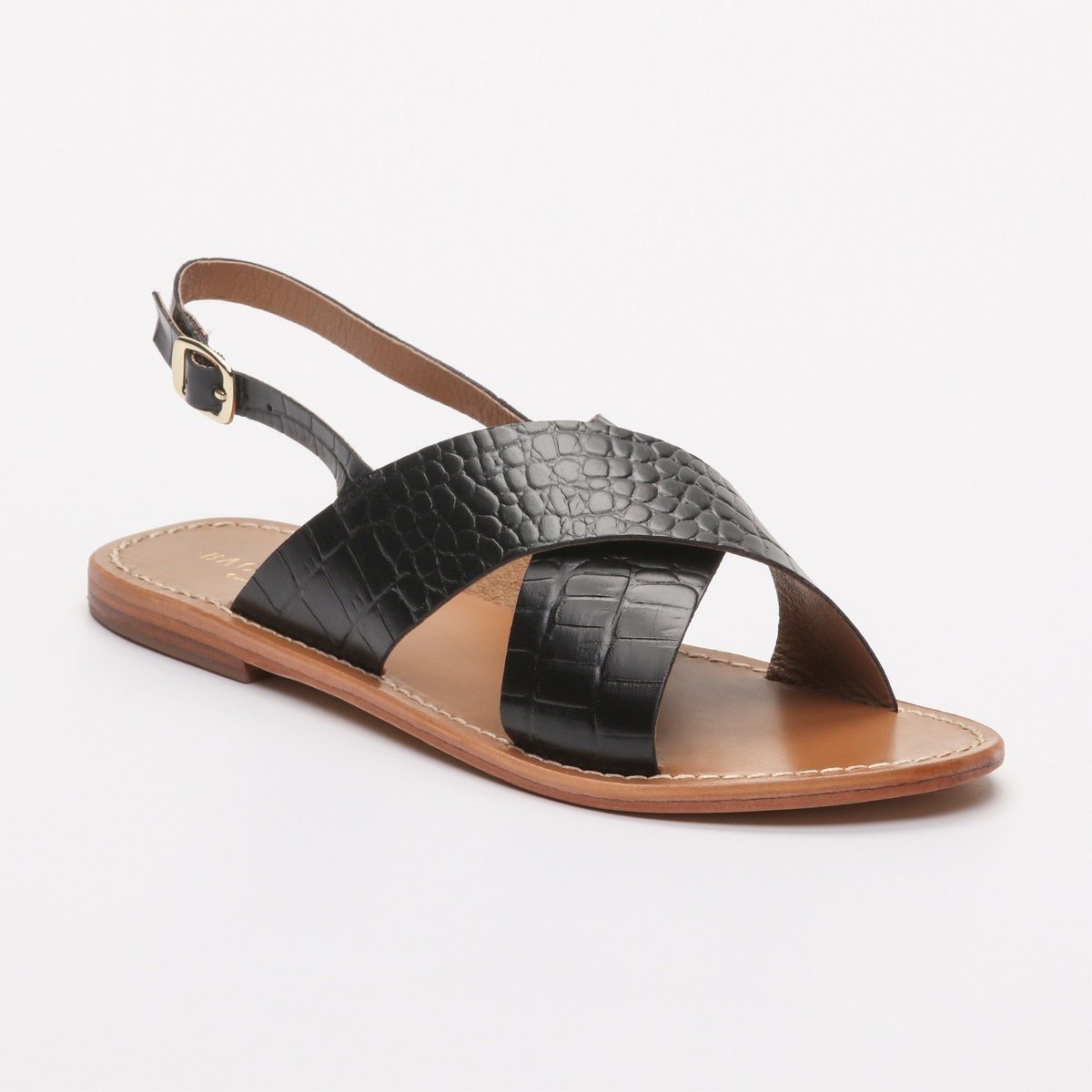 Sandales Essentielles Sibella - Black Croco Sandales Essentielles Les Bagatelles