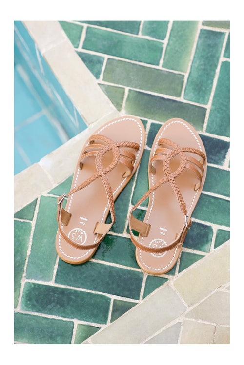 Sandalias Tess Fancy - Camel - Sol Blanco - Sol Blanco* - The Bradery