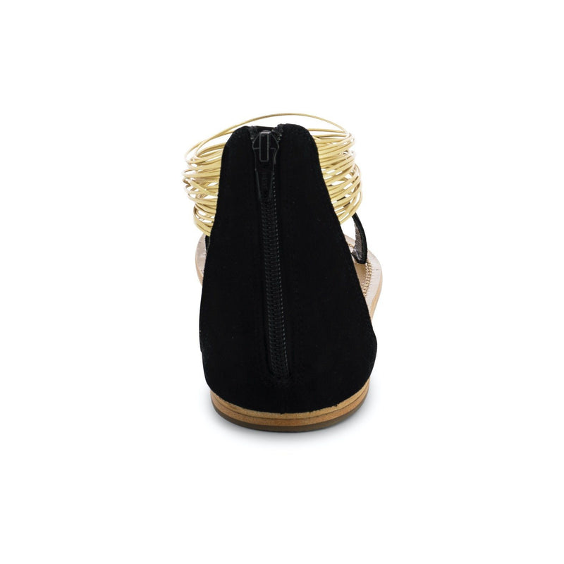 Sandales Plates Atys - Noir / Or - Femme - White Sun - Sandales Plates - White Sun - The Bradery