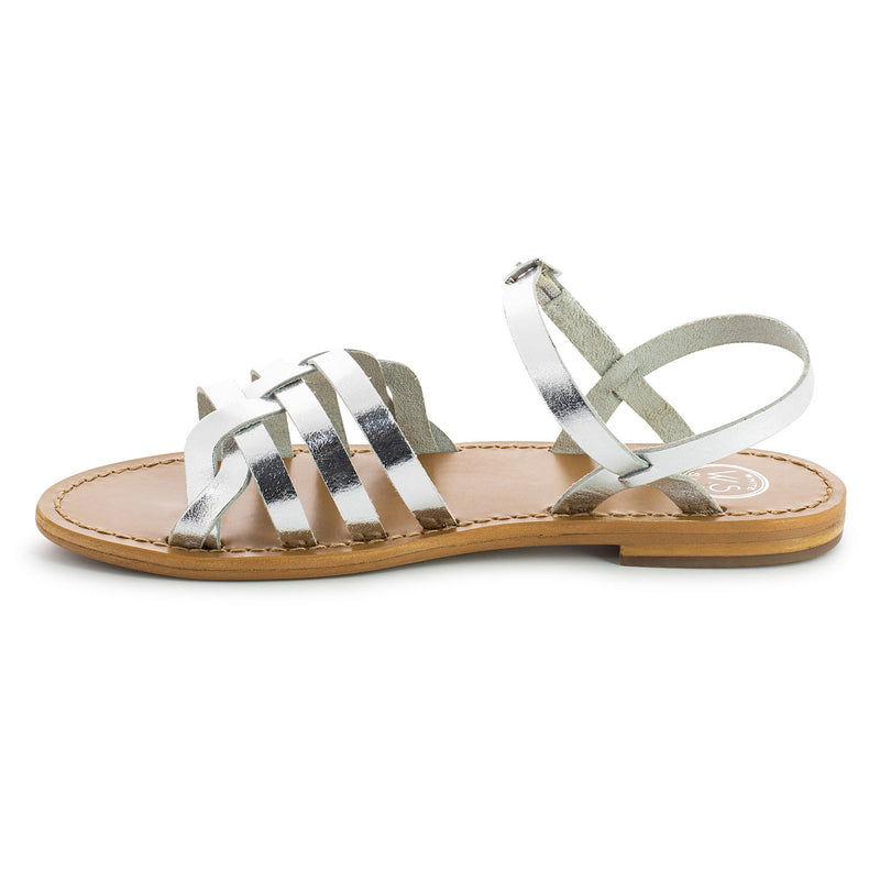 Sandalias Rubra - Plata - Sandalias Mujer Sol Blanco