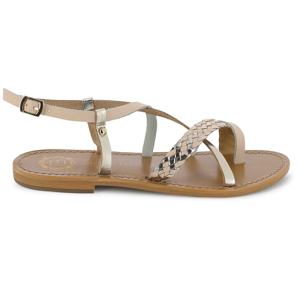 Sandalias Trendy Garita - Rosa Claro/Oro/Oro Rosa - Mujer - Les Bagatelles - Sandalias Trendy - Les Bagatelles - The Bradery