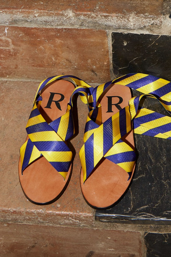 Sandales Ruban Knot - Multi Jaune