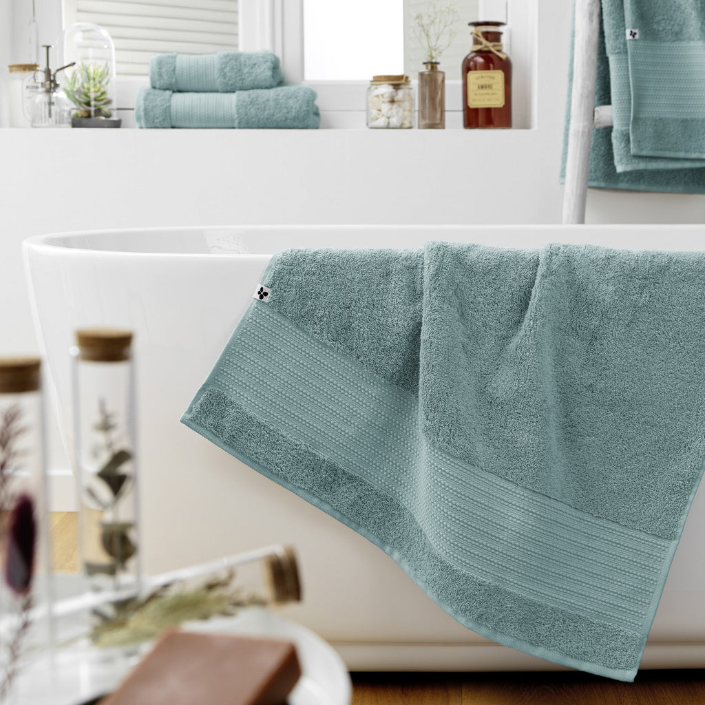 Serviette De Douche 70 X 130 Cm Garance Bleu Glacier - L'Effet Papillon - The Bradery