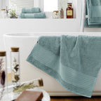 Serviette De Douche 70 X 130 Cm Garance Bleu Glacier - L'Effet Papillon - The Bradery