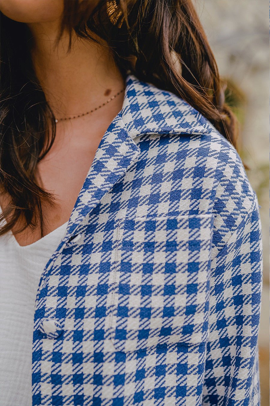 Adam Blue Check Overshirt - Saaj Paris - The Bradery
