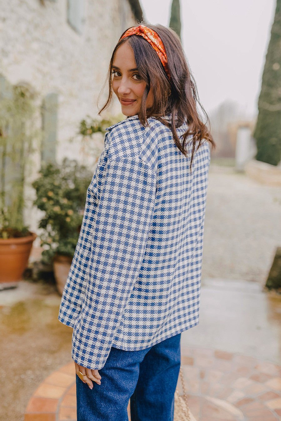 Adam Blue Check Overshirt - Saaj Paris - The Bradery