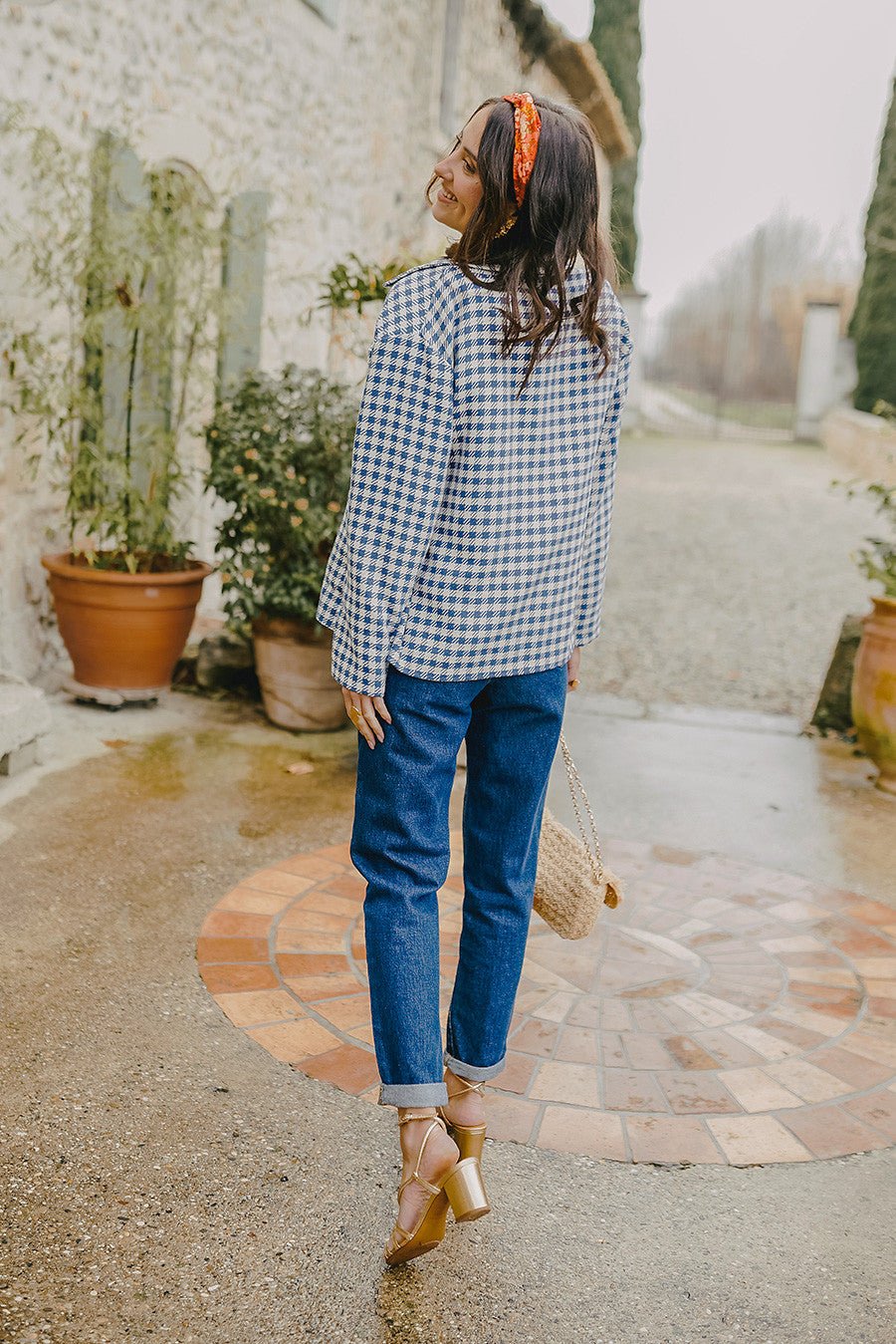 Adam Blue Check Overshirt - Saaj Paris - The Bradery