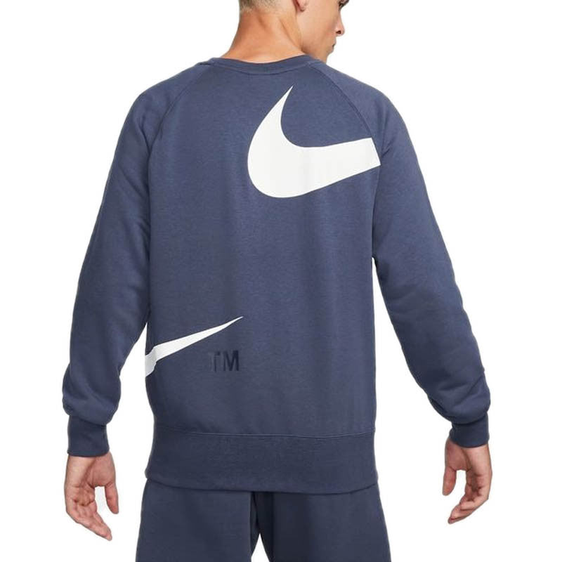Nike Swoosh Fleece Crew Sweatshirt - Blue NIKE SWEATSHIRT MEN'S TEXTILE Nike