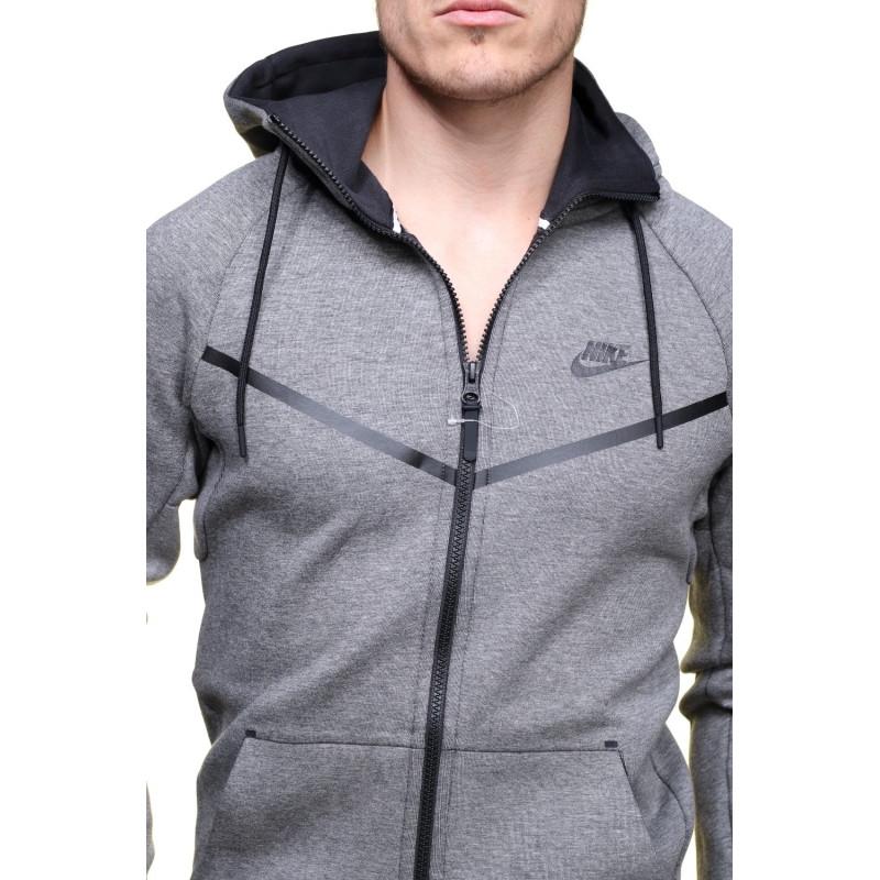 Nike Tech Fleece Windrunner Sweatshirt - 805144-091 - Gray - Men NIKE SWEATSHIRT MEN TEXTILE Nike