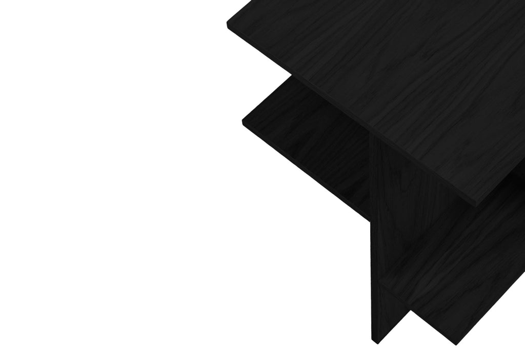 Table de chevet Atik - Noir Vulcano - Noo.ma Design - The Bradery