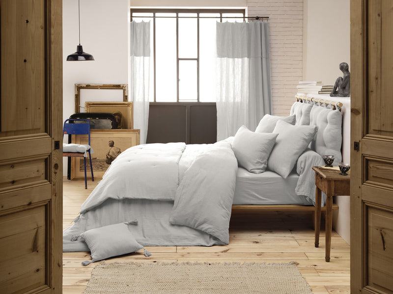 Taie De Traversin Gaze De Coton 85 X 185 Cm Gaia Nuage - L'Effet Papillon - The Bradery