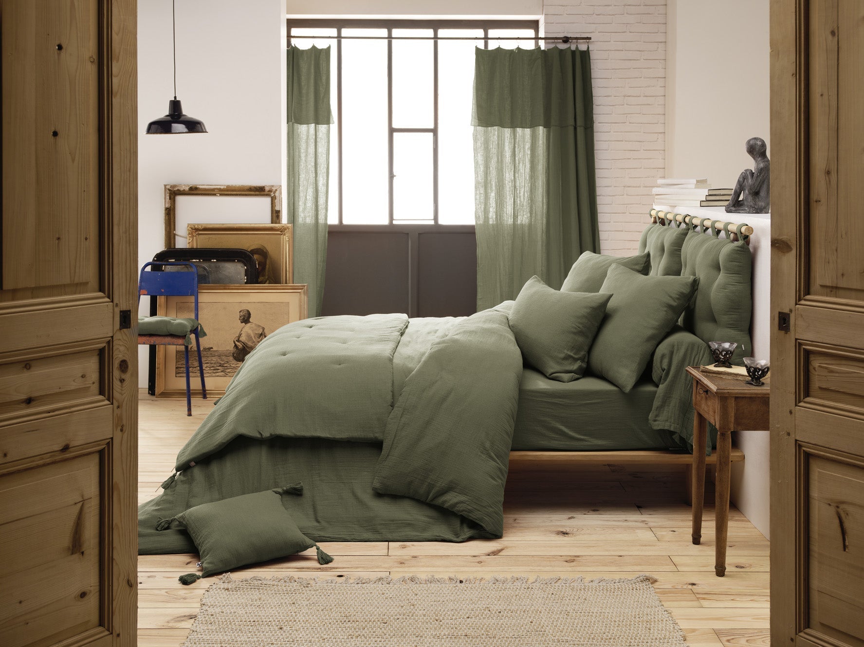 Gaia Rosemary Cotton Gauze Pillowcase - The Butterfly Effect - The Bradery