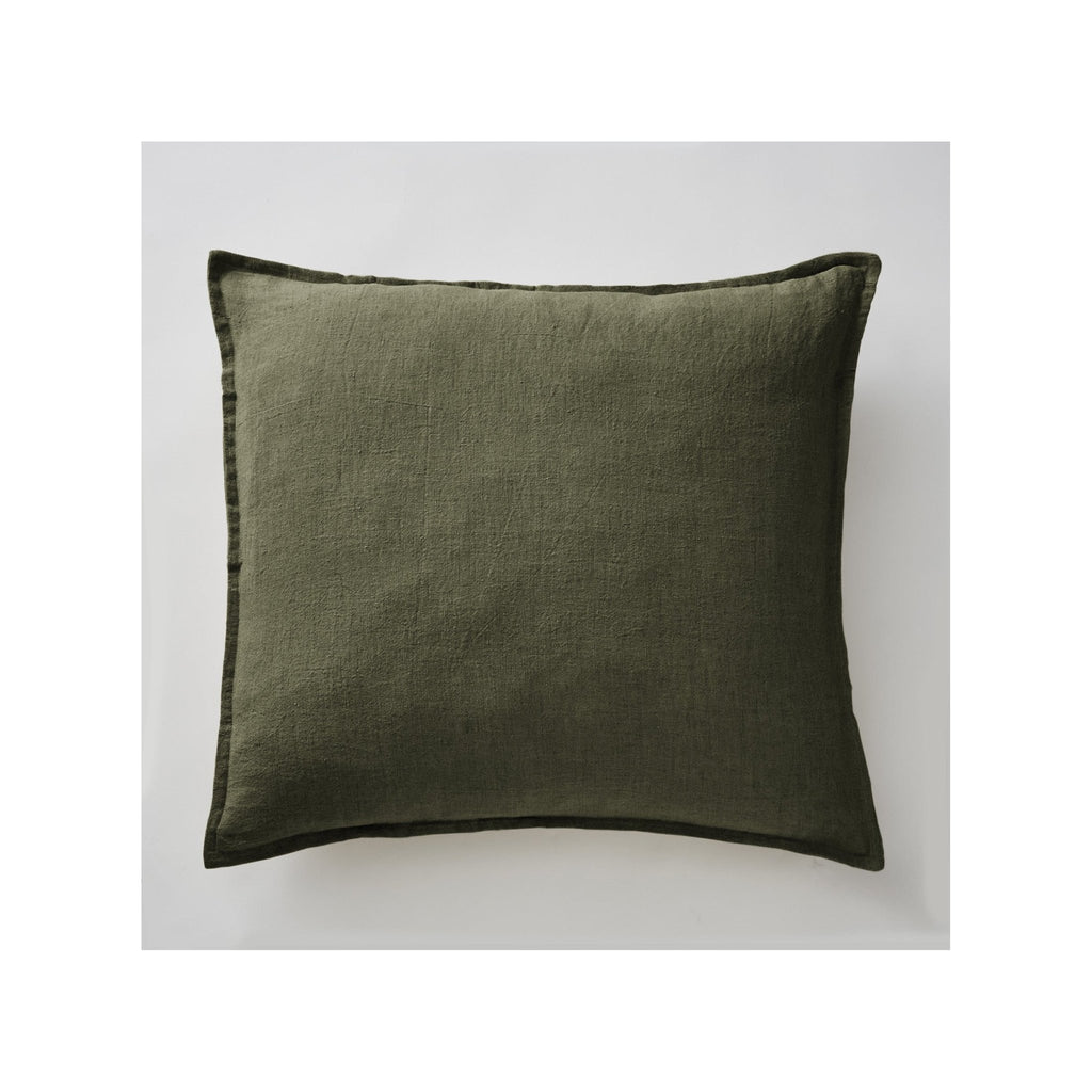 SOLINE washed linen pillowcase Thyme - L'Effet Papillon - The Bradery