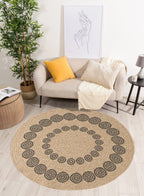 Natural Jute Look Rug 8868 - Black - Nazar - The Bradery