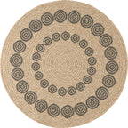 Natural Jute Look Rug 8868 - Black - Nazar - The Bradery