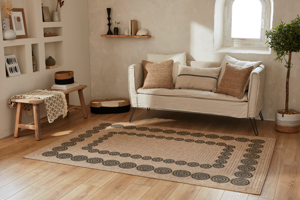 Natural Jute Look Rug 8868 - Black - Nazar - The Bradery