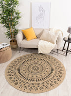 Natural Jute Look Rug 8874 - Black - Nazar - The Bradery